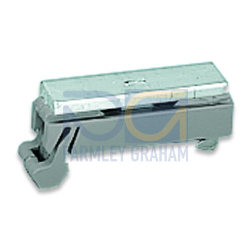 Carrier with grounding foot, 90° to carrier rail, 45 mm long, Cu 10 mm x 3 mm, suitable for 790 Seri