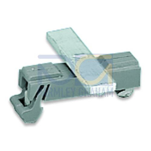 Carrier with grounding foot, parallel to carrier rail, 45 mm long, Cu 10 mm x 3 mm, suitable for 790