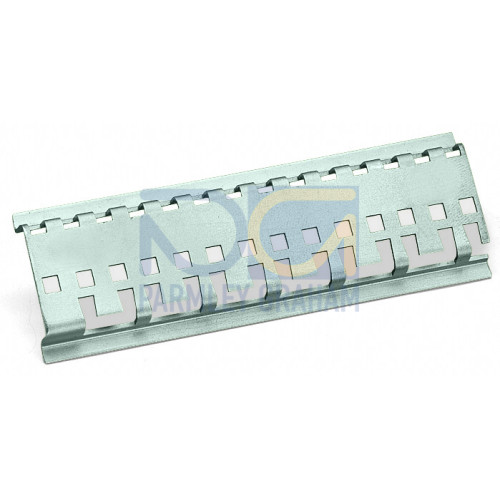 Carrier rail, with special perforations, 1000 mm long, tin-plated, silver-colored