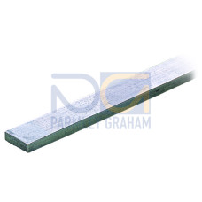 Busbar, tin-plated, 50 mm long, Cu 10 mm x 3 mm, silver-colored