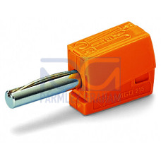 Banana Plug, For Socket 4 mm &Oslash; Orange