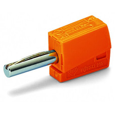 Banana Plug, For Socket 4 mm &Oslash; Orange