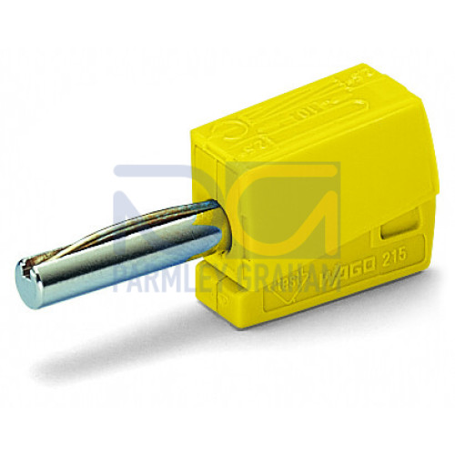 Banana Plug, For Socket 4 mm &Oslash; Yellow