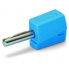 Banana Plug, For Socket 4 mm &Oslash; Blue