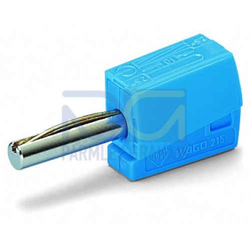 Banana Plug, For Socket 4 mm &Oslash; Blue