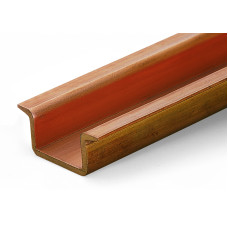 Copper Carrier Rail, 35 X 15 mm 2.3 mm Thick Copper-Colored