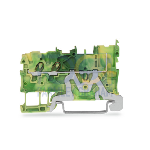 2-conductor/1-pin ground carrier terminal block, for DIN-rail 35 x 15 and 35 x 7.5, Push-in CAGE CLA