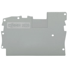 End and intermediate plate, 1 mm thick, gray