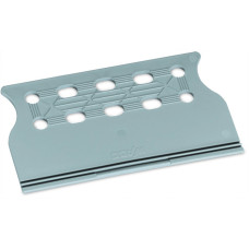 Strain relief plate, for female and male connectors, 75 mm wide, 1 part, gray