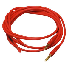 Test plug, 2 mm dia, with 500 mm cable, red