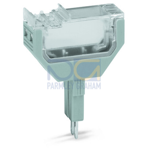 Empty Component Plug Housing, 10.4 mm Wide 2-Pole Gray