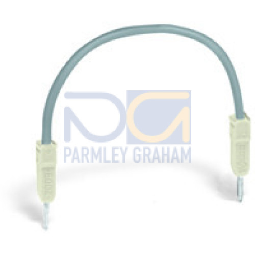 Push-in type wire jumper, 0.75 mm, insulated, 60 mm long, gray