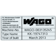 Type Labels, Plain 30X70 mm