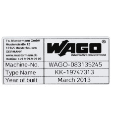 Type Labels, Plain 44 X 99 mm Silver-Colored