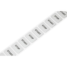 Push Button Label, Plain 27 X 19 mm Silver-Colored