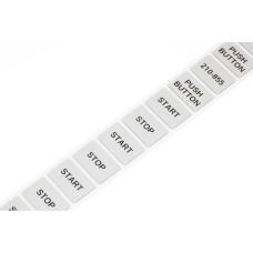 Push Button Label, Plain 27 X 18 mm Silver-Colored