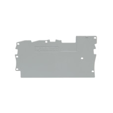 End and intermediate plate, 1 mm thick, gray