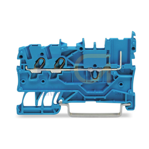 2-conductor/1-pin carrier terminal block, for DIN-rail 35 x 15 and 35 x 7.5, Push-in CAGE CLAMP, 1, 0