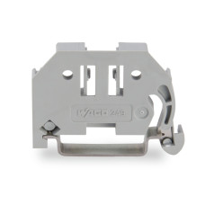 Screwless End Stop, 6 mm Wide Gray