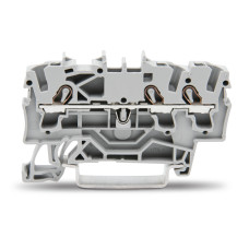 3-Conductor Through Terminal Block, Suitable For Ex E Ii Applications Gray