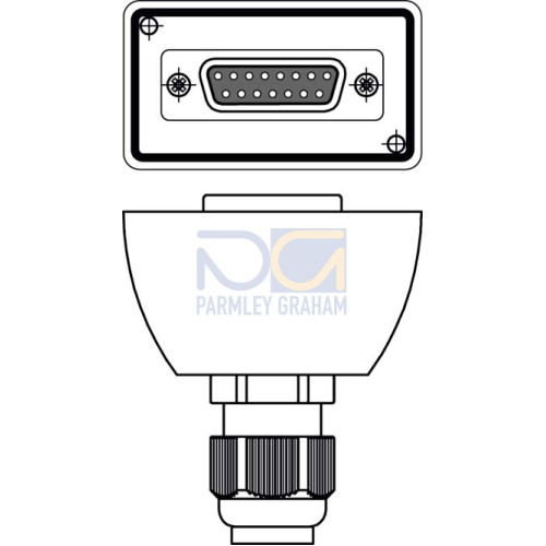 The Connection cable from . Connection: Sub-D, Axial, Female, 15 -pin;