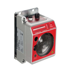 Pre-mounted on: Mounting plate; Special version: Operation of parallel light axes, Integrated laser alignment aid, Not influenced by reflective surfaces; Working range: 100 ... 120,000 mm; Transmissi