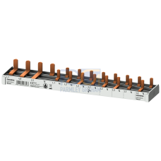 Compact pin busbar, 10 mm2, connection: 3P/N (RCCB N right) 1x RCCB, 4-pole