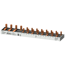 Compact pin busbar, 10 mm2, connection: 3P/N (RCCB N right) 1x RCCB, 4-pole