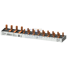 Compact pin busbar, 10 mm2, connection 3-pole/ N (RCCB N left) 1x RCCB, 4-pole