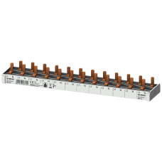 compact Pin Busbar, 10mm2 connection: 1p/N 12x compact device 1-pole touch protected 12 MW fixed length