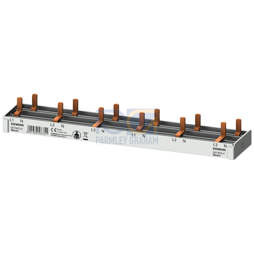 Compact pin busbar, 10 mm2, connection 3P/N 6x AFDD 5SM6 + 6x compact device