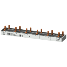 compact Pin Busbar, 10mm2 connection: 1p/N 6x AFDD + 6x compact device  1-pole touch protected 12 MW fixed length