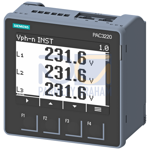 SENTRON PAC3220 power monitoring, front mounting, 690/400 V, 5 A, 100-250 V AC/DC, Modbus TCP