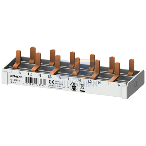 Compact pin busbar, 10 mm2, connection 3P/N 6x compact device 1 MW