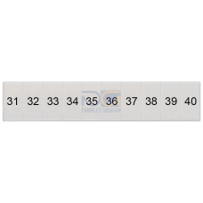 Labeling plate, front, with 31-40 vertical, Terminal width: 5.2 mm, H: 10.5 mm, white