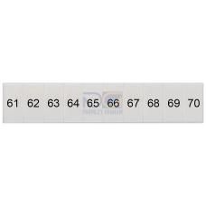 Labeling plate, front, with 61-70, vertical, terminal width: 5.2 mm