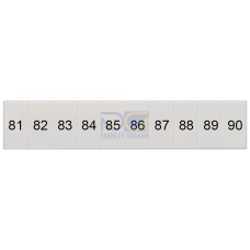 Labeling plate, front, with 81-90, vertical, terminal width: 5.2 mm