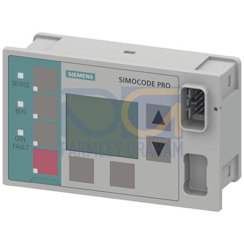 Operator panel with display for SIMOCODE pro V, installation in control cabinet door or front plate,