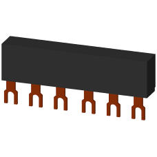 3-ph. busbars modular spacing 45 mm for 2 switches, connections in fork shape