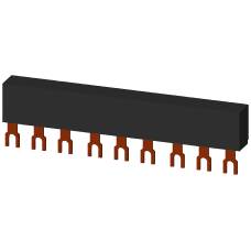 3-ph. busbars modular spacing 45 mm for 3 switches, connections in fork shape