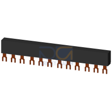 3-ph. busbars modular spacing 45 mm for 4 switches, connections in fork shape