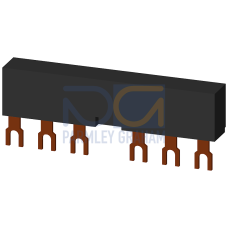 3-phase busbars Modular spacing 55 mm for 2 switches and accessories Fork shape connections