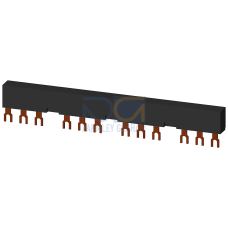 3-phase busbars Modular spacing 55 mm for 4 switches and accessories Fork shape connections