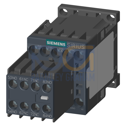 Contactor relay, 4 NO+4 NC, 120 V AC, 50/60 Hz, S00, screw terminal