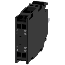 Contact module with 2 contact elements, 1 NO+1 NC, spring-type terminal, for front plate mounting