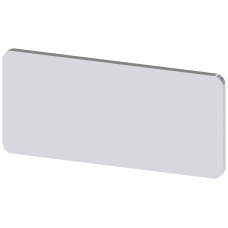 Labeling plate 12.5 x 27 mm, silver-colored label, without inscription