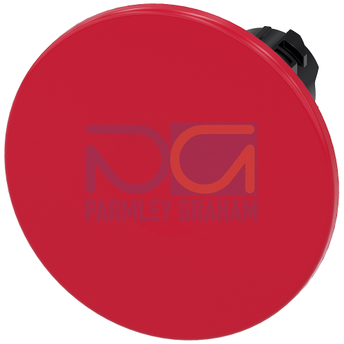 Mushroom pushbutton, 22 mm, round, plastic, red, 60 mm, momentary contact type