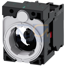 Holder for 3 modules, plastic, 1 NC, LED module, amber, 6-24 V AC/DC, screw terminal