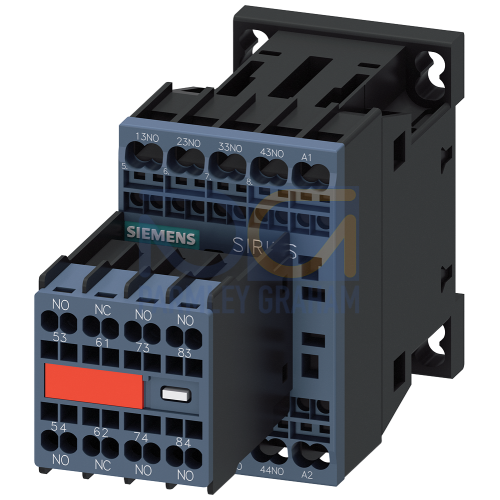 Contactor relay, 7 NO + 1 NC, 24 V DC, Size S00, spring-type terminal, Captive auxiliary switch, for SUVA applications