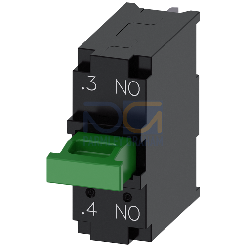 Contact module with 1 contact element, 1 NO, soldered connection, for use on printed circuit boards